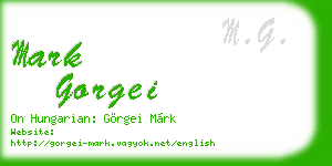 mark gorgei business card